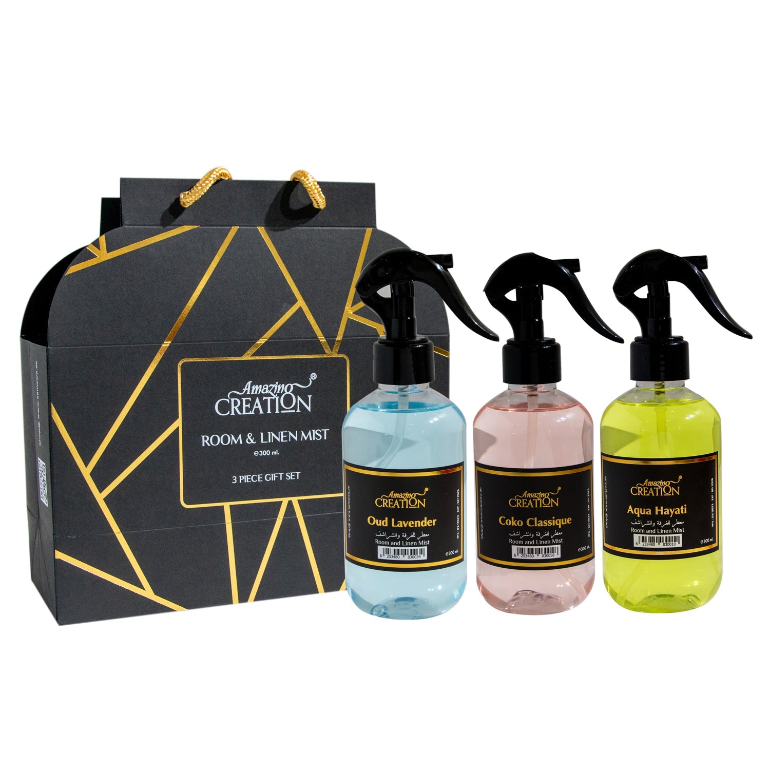 Amazing Creation Room &amp; Linen Mist, Room Freshener Gift Set 3x300ml Astd.